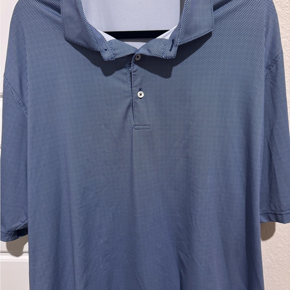 Blue Polo Shirt with Lightweight Fabric and Versatile Style